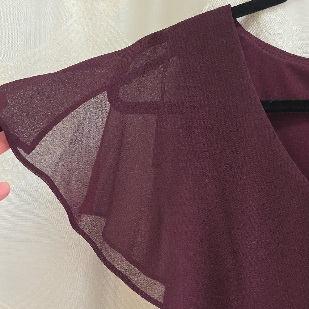 DKNY Plum Layered Midi Dress - Picture 4 of 7